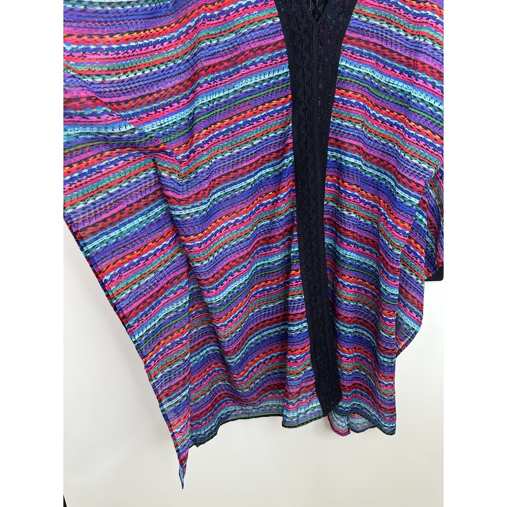 NWT Miraclesuit Carnivale Caftan Swimsuit Cover-Up Multi Color Striped Small - Picture 4 of 14